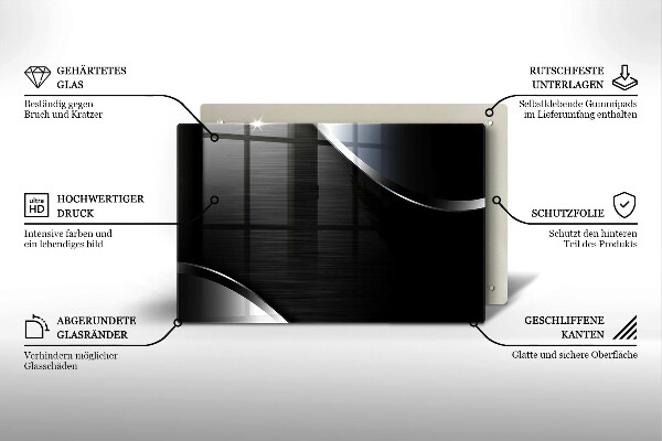 Zaščitna plošča za štedilnik Kovinska abstrakcija