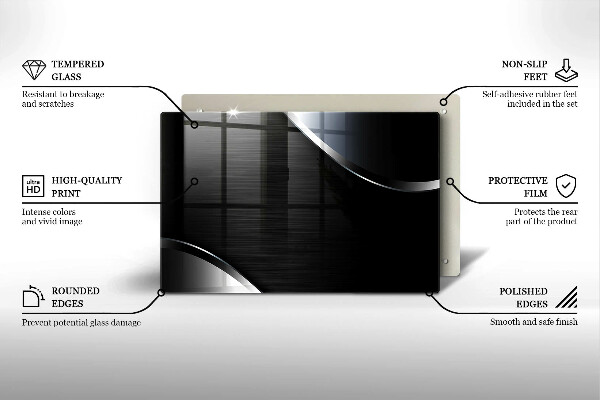 Zaščitna plošča za štedilnik Kovinska abstrakcija