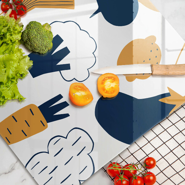 Zaščitna plošča za štedilnik Ilustracija hrane