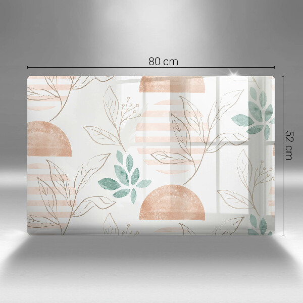 Zaščitna plošča za štedilnik Boho vzorec listov