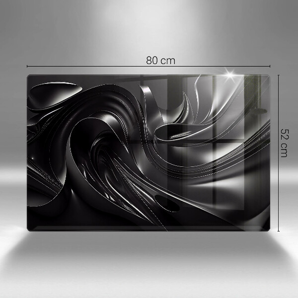 Stenska zaščitna plošča za štedilnik Abstraktna črna maša