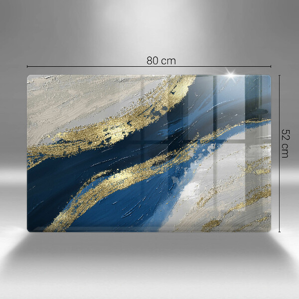 Stenska zaščitna plošča za štedilnik Tekstura z zlatom