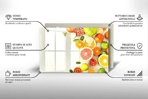 Stenska zaščitna plošča za štedilnik Citrusi