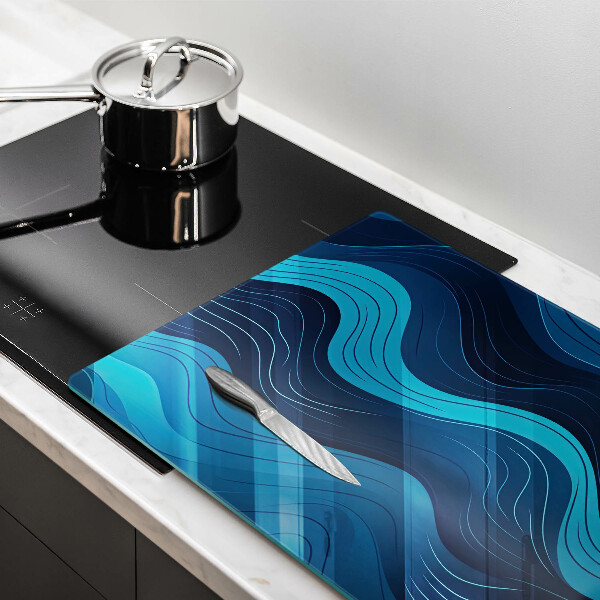 Stenska zaščitna plošča za štedilnik Abstraktni valovi