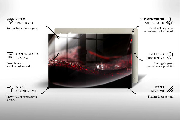 Stenska zaščitna plošča za štedilnik Rdeče vino v kozarcu