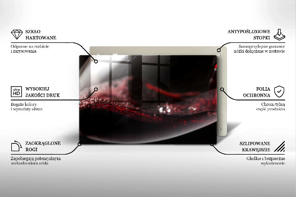 Stenska zaščitna plošča za štedilnik Rdeče vino v kozarcu