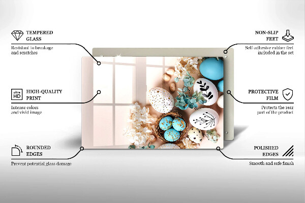 Stenska zaščitna plošča za štedilnik Velikonočni okraski