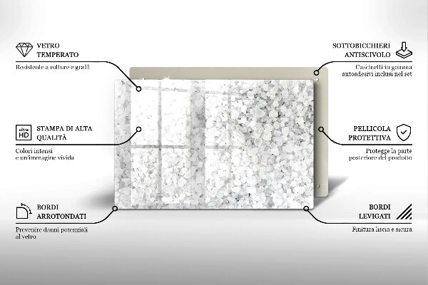 Stenska zaščitna plošča za štedilnik Kristali soli