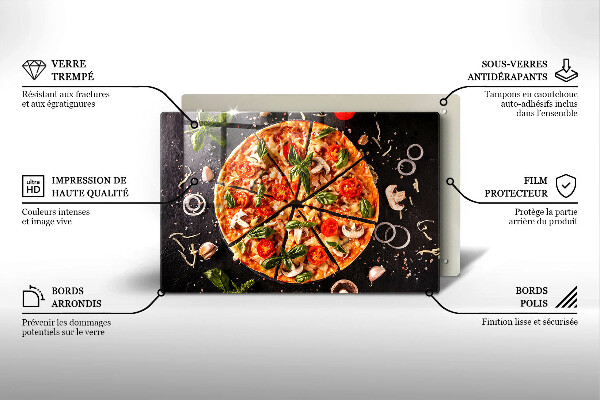 Stenska zaščitna plošča za štedilnik Pica z gobami