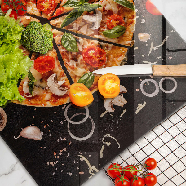 Stenska zaščitna plošča za štedilnik Pica z gobami