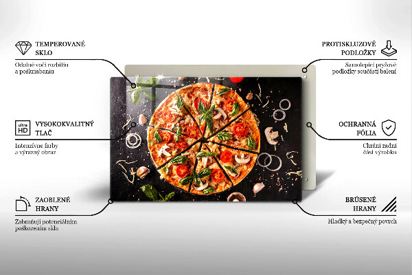Stenska zaščitna plošča za štedilnik Pica z gobami