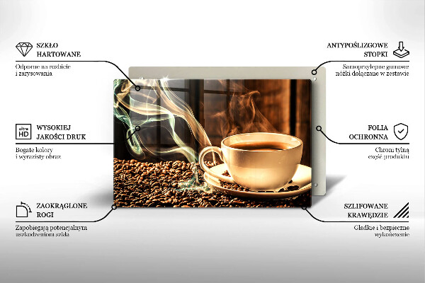 Zaščitna plošča za štedilnik Skodelica in kavna zrna