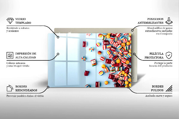 Zaščitna plošča za štedilnik Pisani bonboni