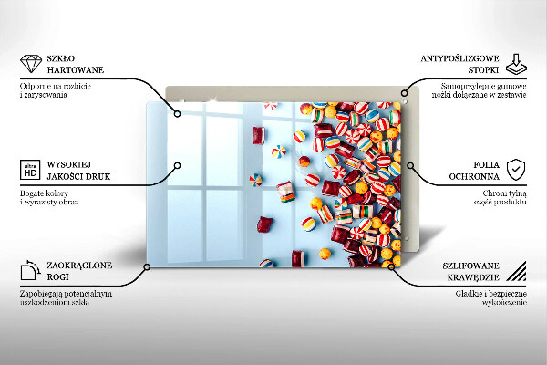 Zaščitna plošča za štedilnik Pisani bonboni
