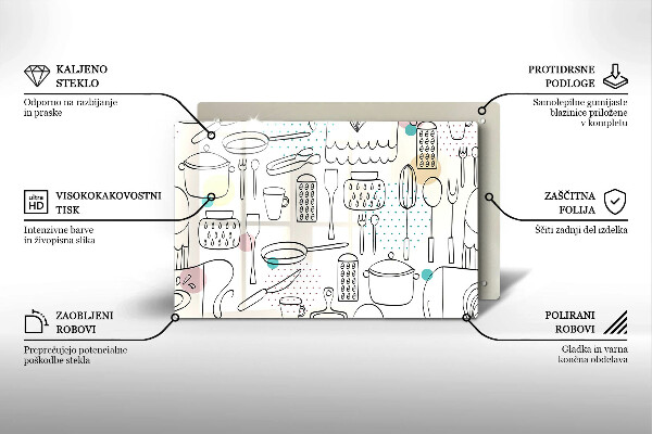 Zaščitna plošča za štedilnik Kuhinjski dodatki