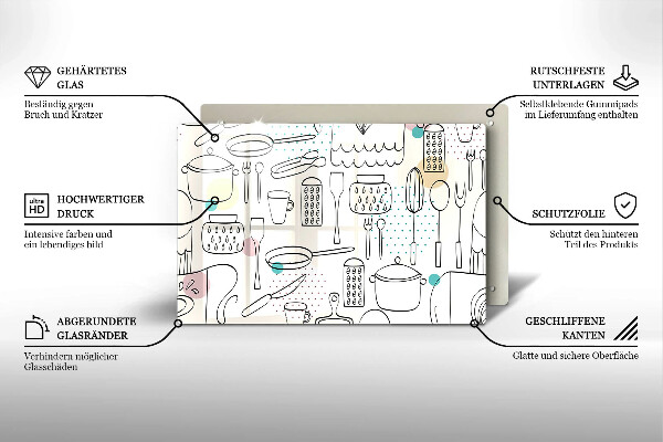 Zaščitna plošča za štedilnik Kuhinjski dodatki