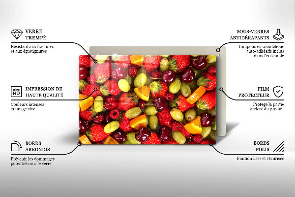 Zaščitna plošča za štedilnik Poletno sadje