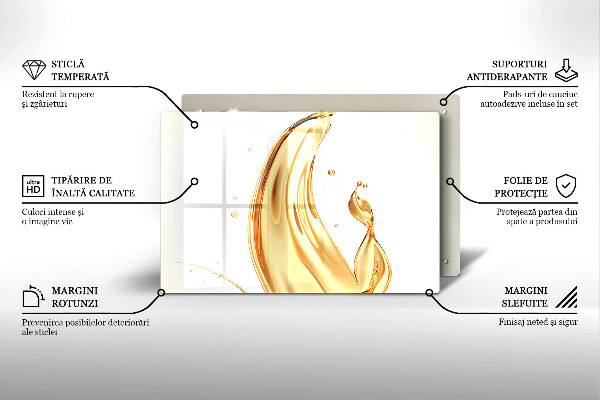 Zaščitna steklena plošča za štedilnik olivno olje