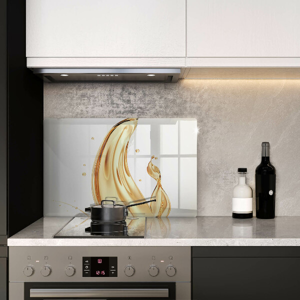 Zaščitna steklena plošča za štedilnik olivno olje