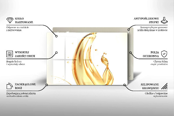 Zaščitna steklena plošča za štedilnik olivno olje