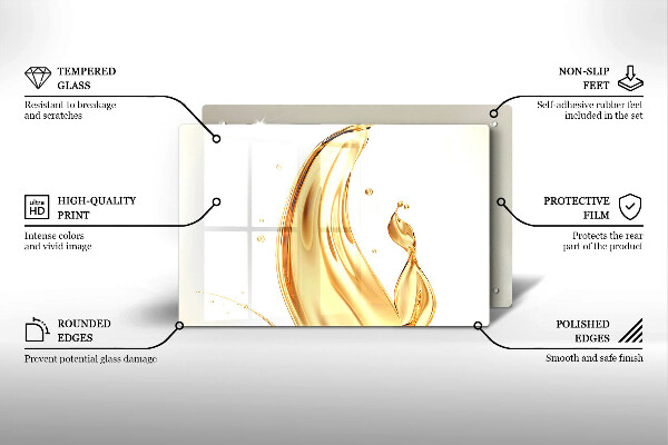 Zaščitna steklena plošča za štedilnik olivno olje