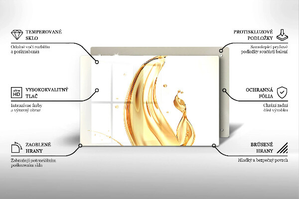Zaščitna steklena plošča za štedilnik olivno olje