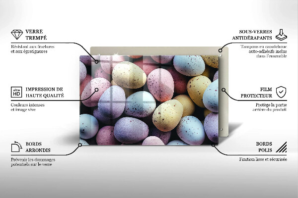 Zaščitna steklena plošča za štedilnik velikonočna jajca