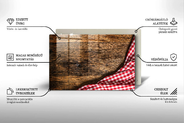 Zaščitna steklena plošča za štedilnik Lesena miza