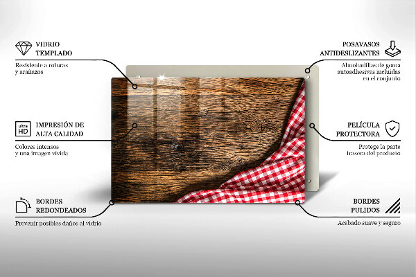 Zaščitna steklena plošča za štedilnik Lesena miza