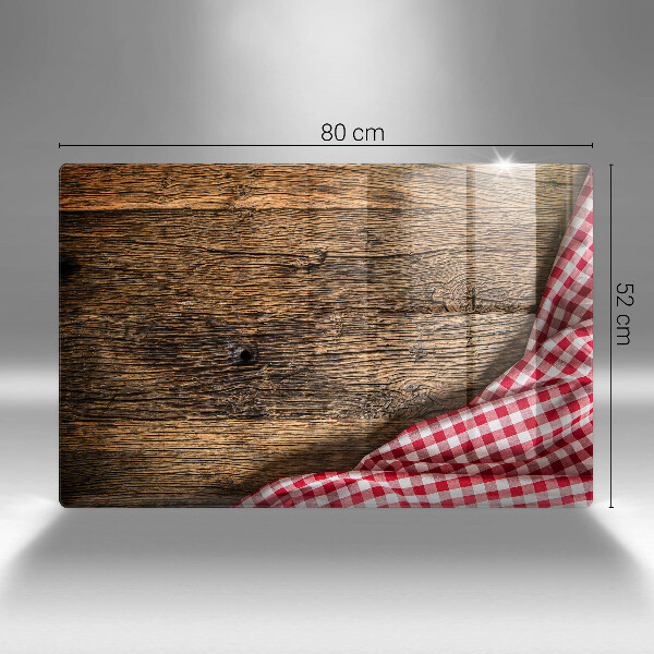 Zaščitna steklena plošča za štedilnik Lesena miza