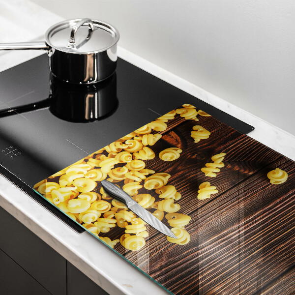 Zaščitna steklena plošča za štedilnik Testenine na mizi