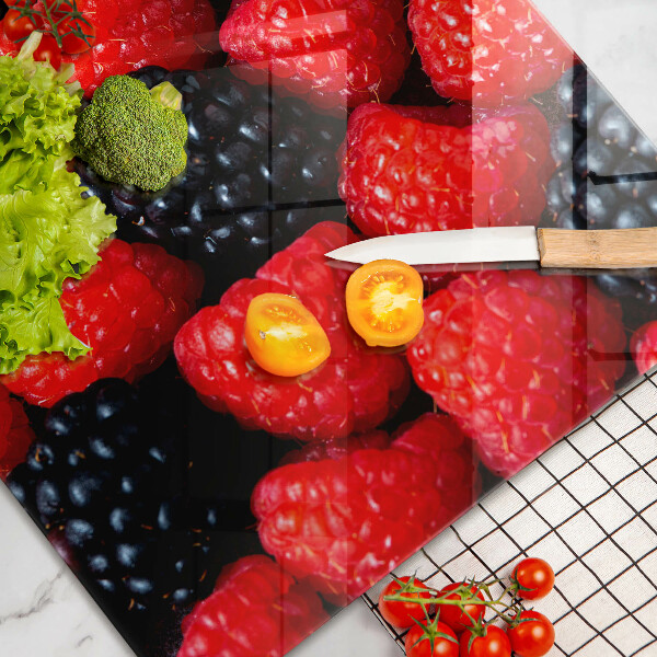 Zaščitna steklena plošča za štedilnik Maline in robide