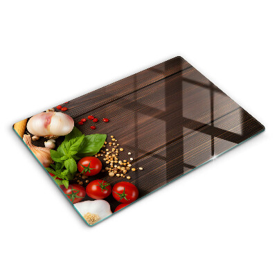 Zaščitna steklena plošča za štedilnik Zelenjava na mizi