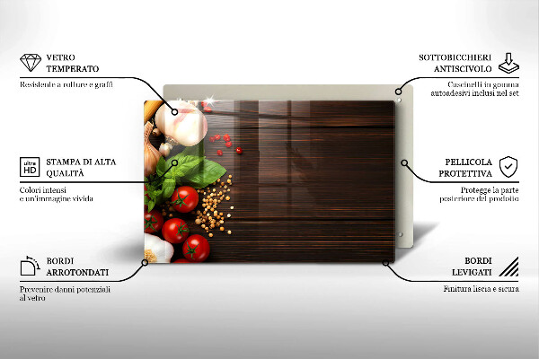 Zaščitna steklena plošča za štedilnik Zelenjava na mizi