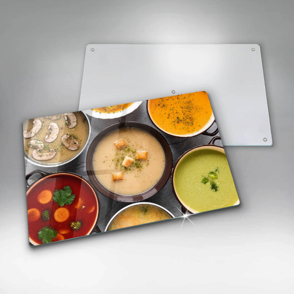 Zaščitna steklena plošča za štedilnik Pisane juhe