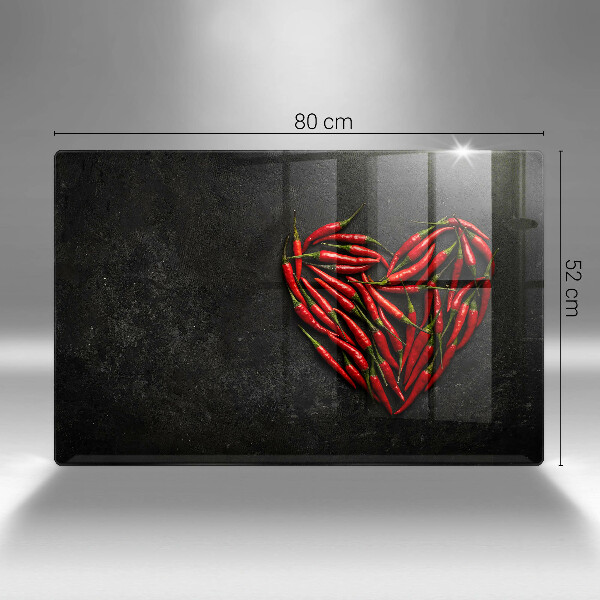 Zaščitna plošča za štedilnik Srce iz čilija