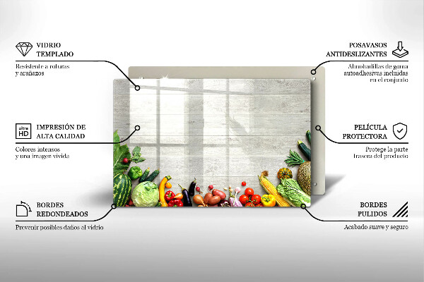 Zaščitna plošča za štedilnik Zelenjava na platnicah