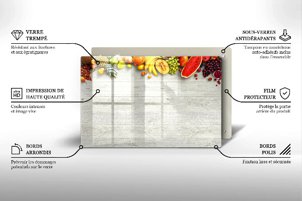 Zaščitna plošča za štedilnik Sadje na platnicah