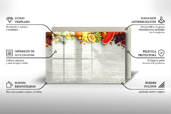 Zaščitna plošča za štedilnik Sadje na platnicah