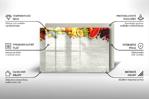 Zaščitna plošča za štedilnik Sadje na platnicah
