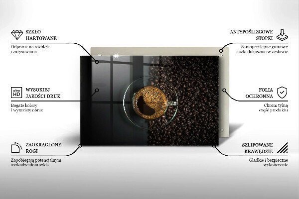 Zaščitna plošča za štedilnik Kava in fižol