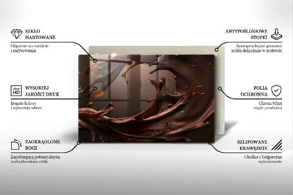 Zaščitna plošča za štedilnik Tekoča čokolada