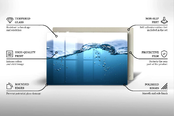 Zaščitna plošča za štedilnik Modra voda