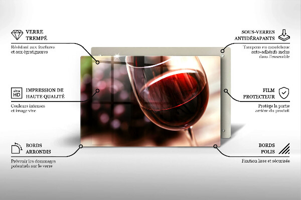 Zaščitna plošča za štedilnik Kozarec rdečega vina