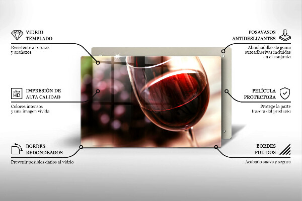 Zaščitna plošča za štedilnik Kozarec rdečega vina