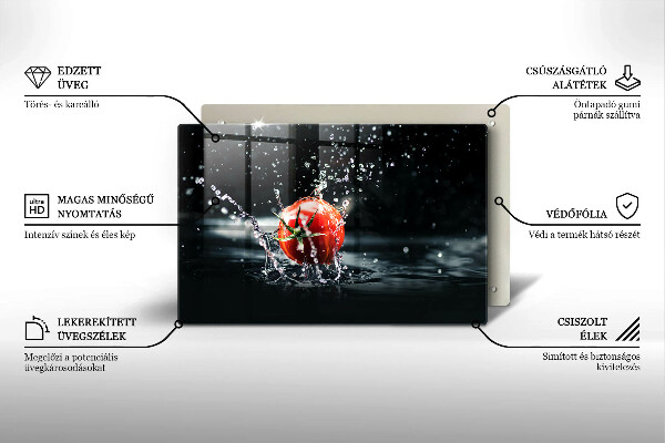 Zaščitna plošča za štedilnik Paradižnik v vodi