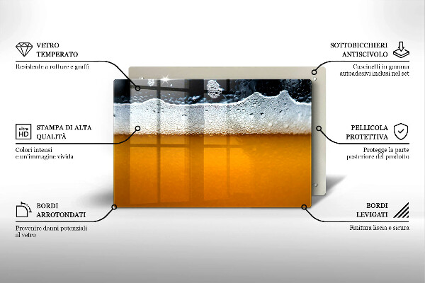 Zaščitna plošča za štedilnik Pijte pivsko peno