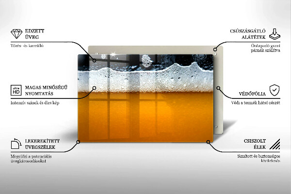 Zaščitna plošča za štedilnik Pijte pivsko peno