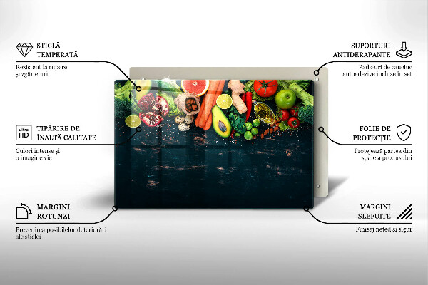 Zaščitna plošča za štedilnik Sadje in zelenjava