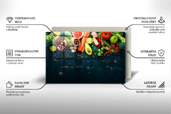 Zaščitna plošča za štedilnik Sadje in zelenjava